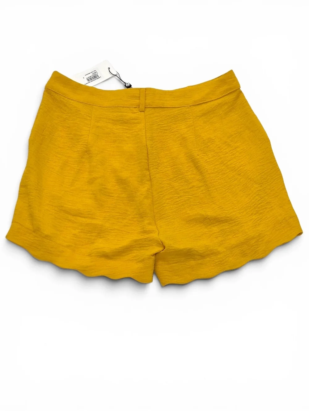 NWT Molly Bracken Scalloped Hem Shorts in Yellow Mango – Size S
